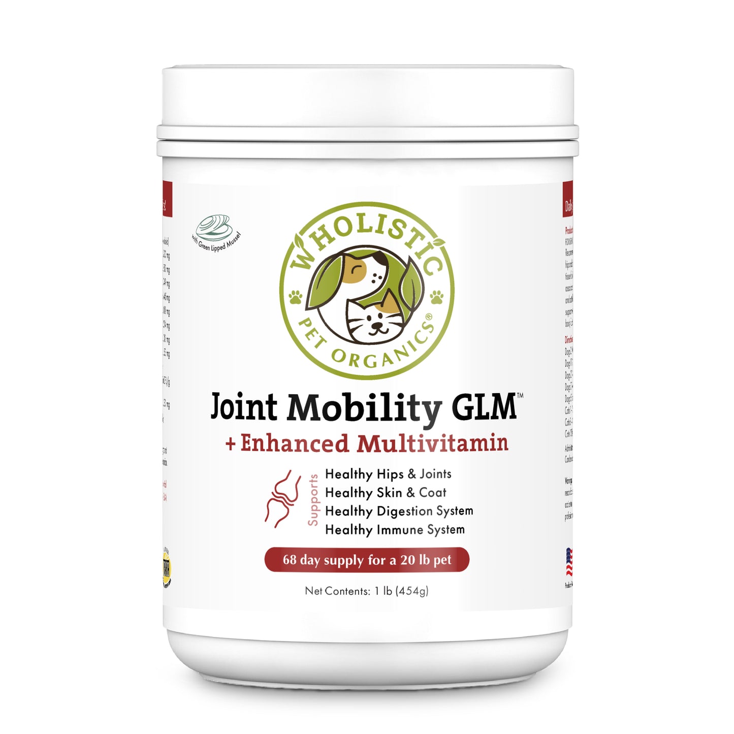 Natural Anti Inflammatory for Dogs Glucosamine + Green Lipped Mussel | Joint Mobility GLM