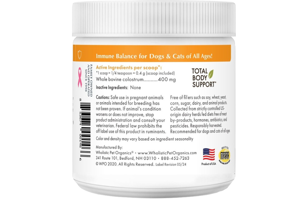 Colostrum for Dogs | Wholistic Pet Organics