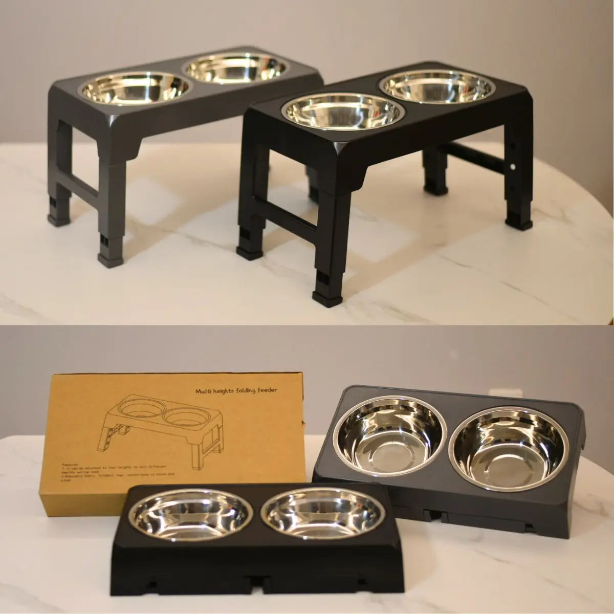 Adjustable Raised Dog Feeder