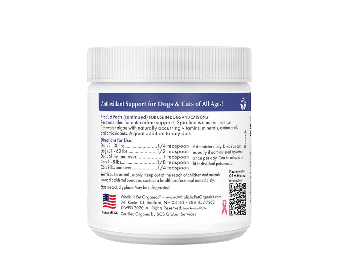 Spirulina Powder for Dogs | Wholistic Pet Organics
