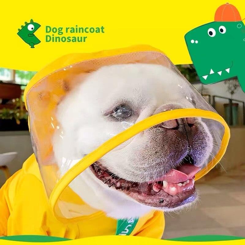 Dinosaur Hazmat Suit Raincoat for Small and Medium Size Dogs - iloveleia.com