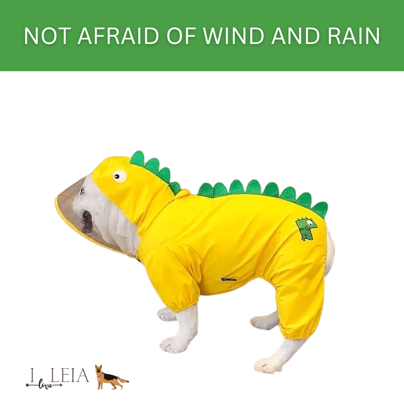 Dinosaur Hazmat Suit Raincoat for Small and Medium Size Dogs - iloveleia.com