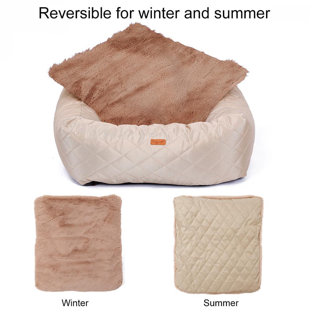 Dog Car Seat Bed Reversible cushion for summer and winter