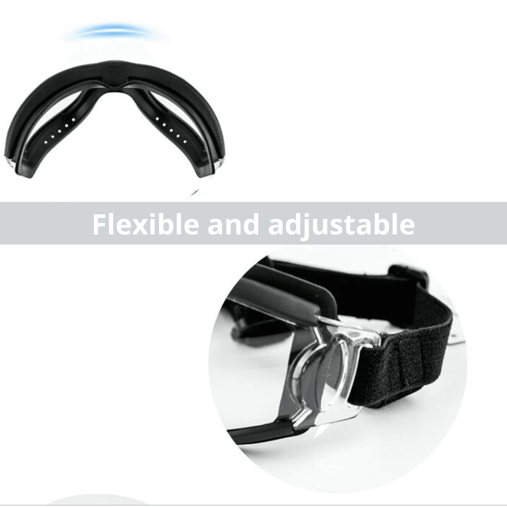 Flexible and adjustable frame of Dog protection goggles