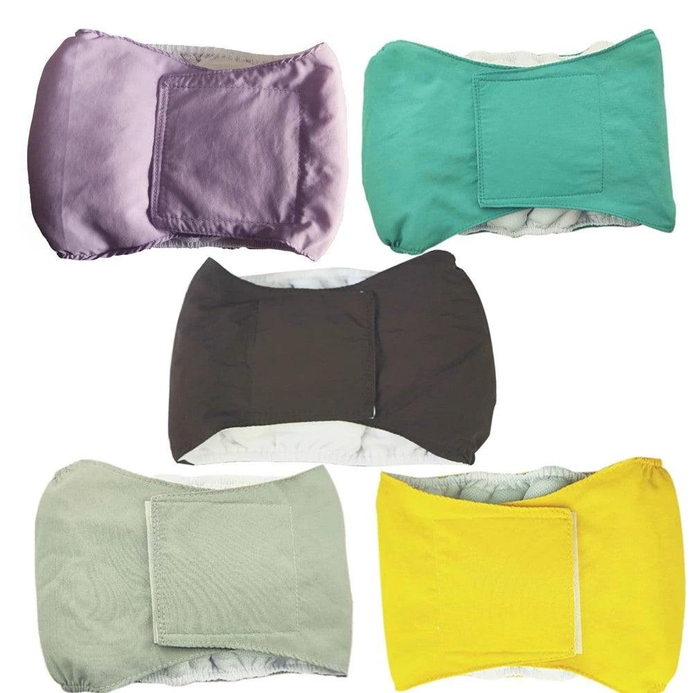 purple green brown grey yellow male dog diaper