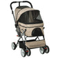 Pet Foldable Stroller with Reversible Handle