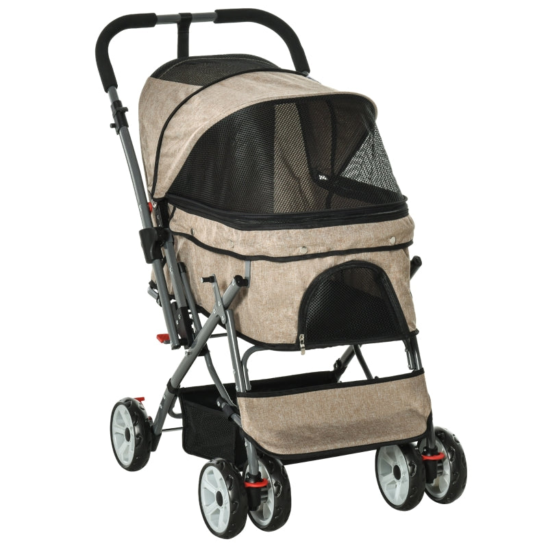 Pet Foldable Stroller with Reversible Handle