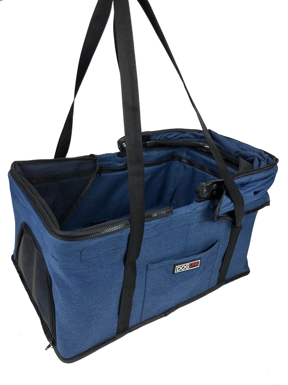Dog stroller with detachable carrier