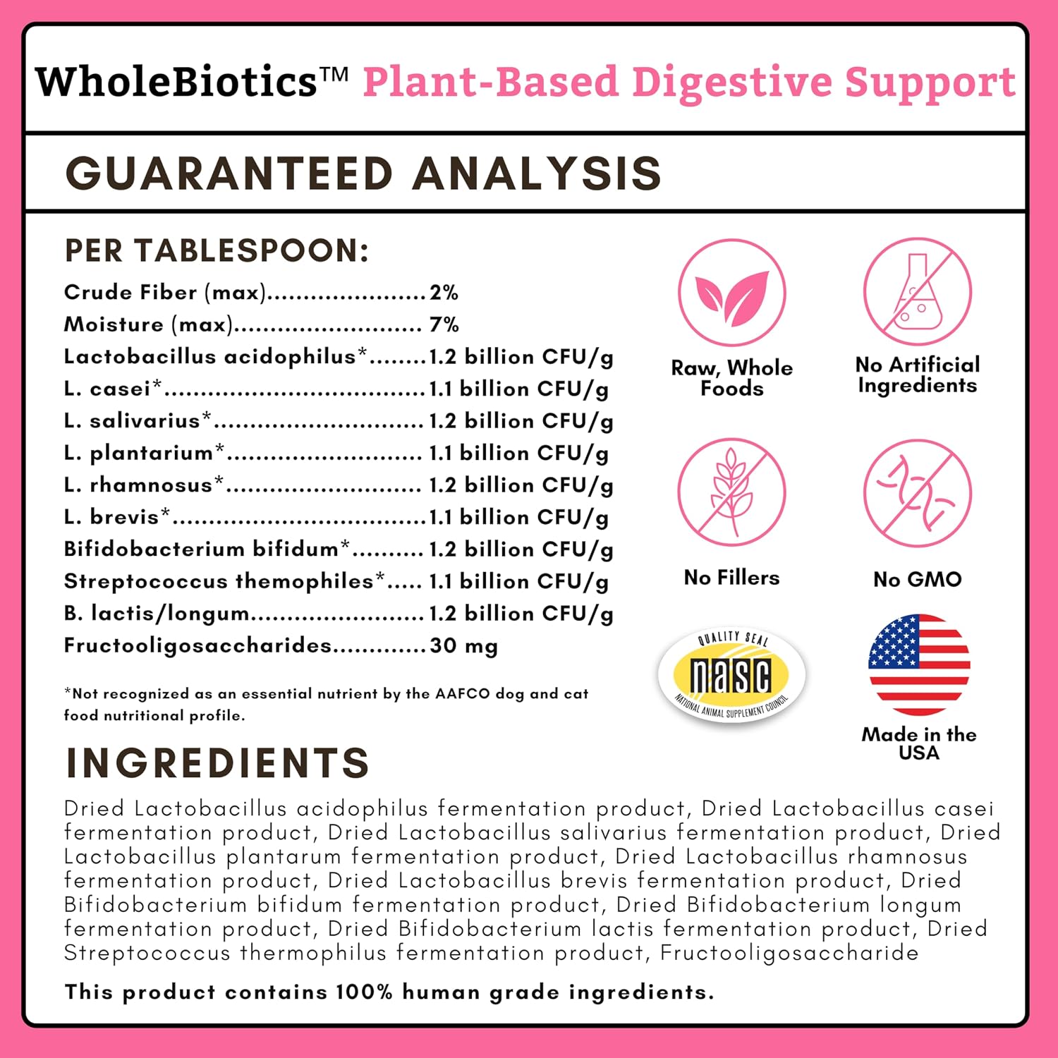 Prebiotics & Probiotics Powder for Dogs | Wholebiotics