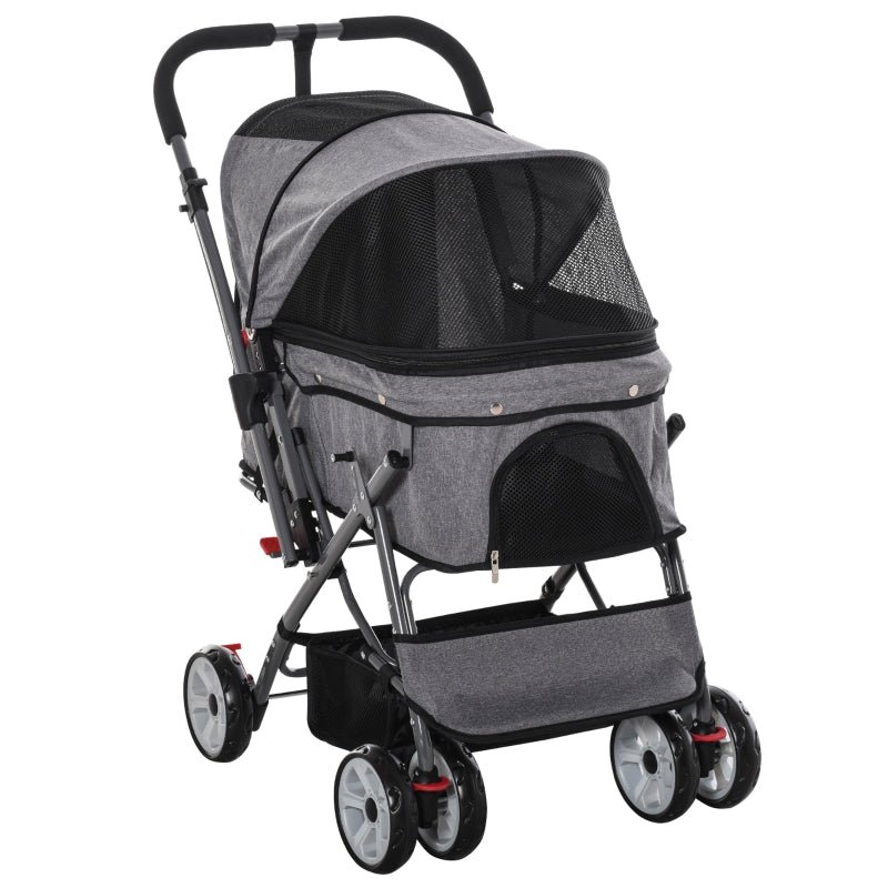 Pet Foldable Stroller with Reversible Handle