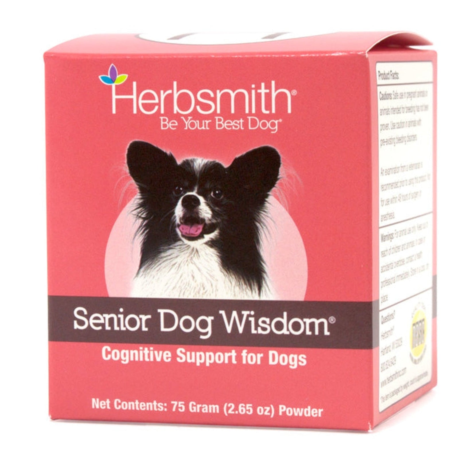 Herbsmith Senior Dog Wisdom cognitive support for dogs packaging on a white background