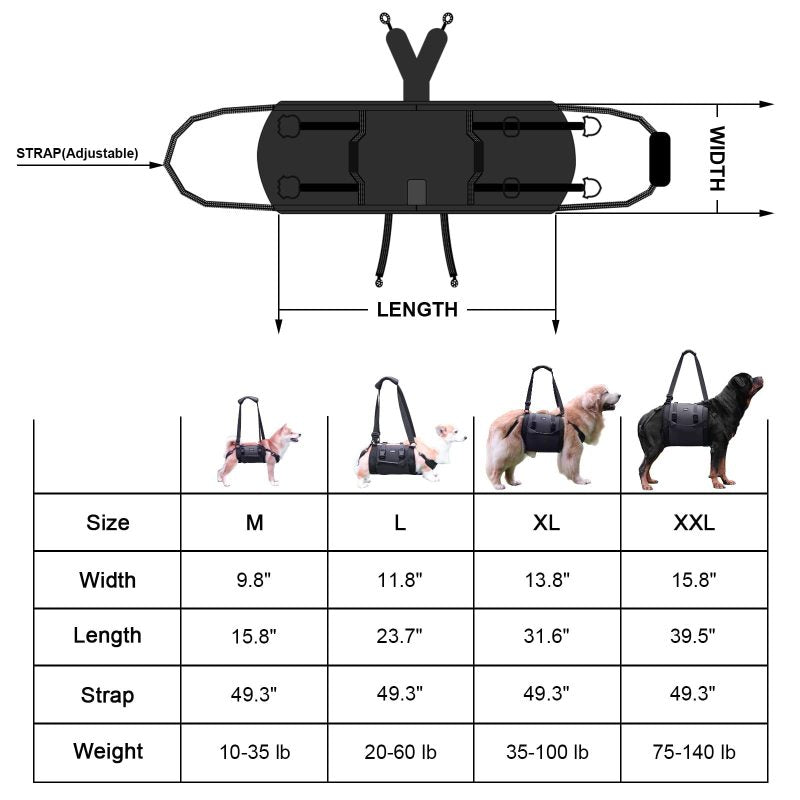 Full Body Dog Lifting Harness