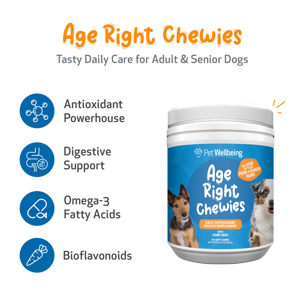 Daily supplement for Senior Dogs | Age Right Chewies Pet Wellbeing