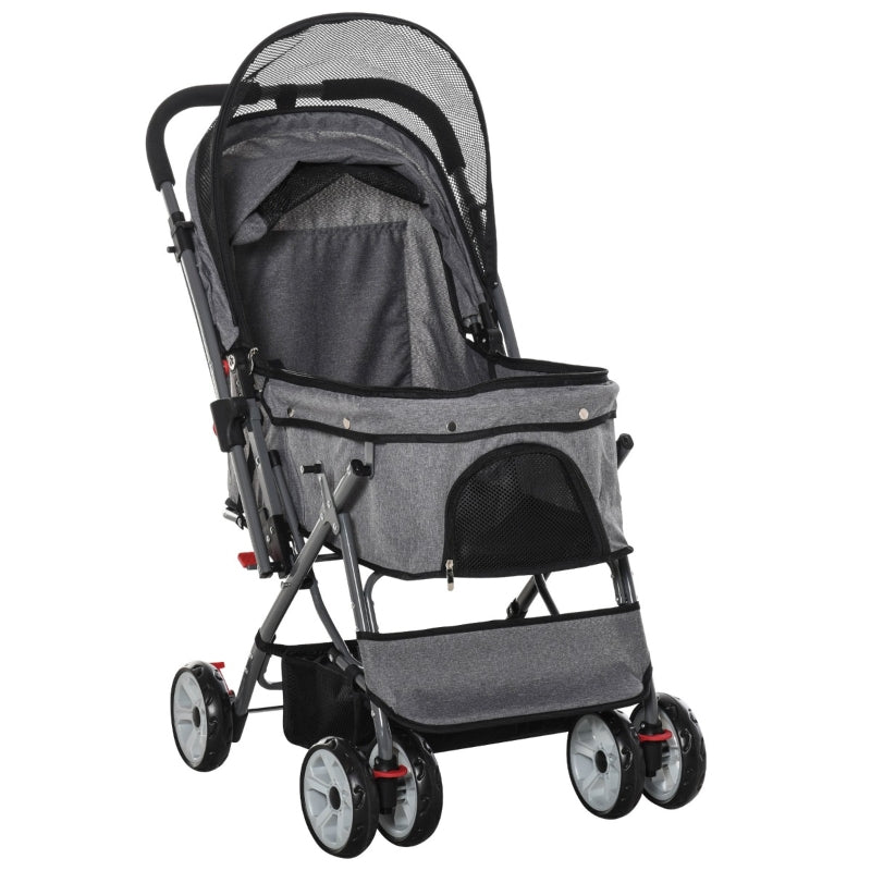 Pet Foldable Stroller with Reversible Handle