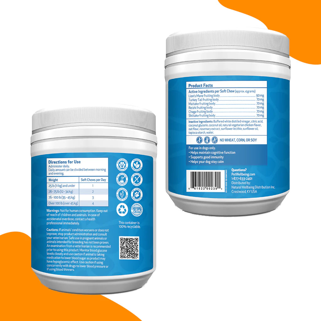 Cognitive Support for Senior Dogs | Epic Mushrooms Chewies Pet Wellbeing