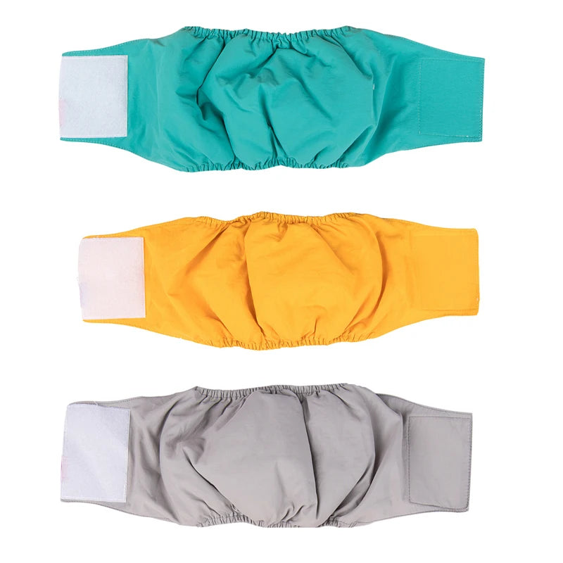 3 Pack Reusable Male Dog Diapers