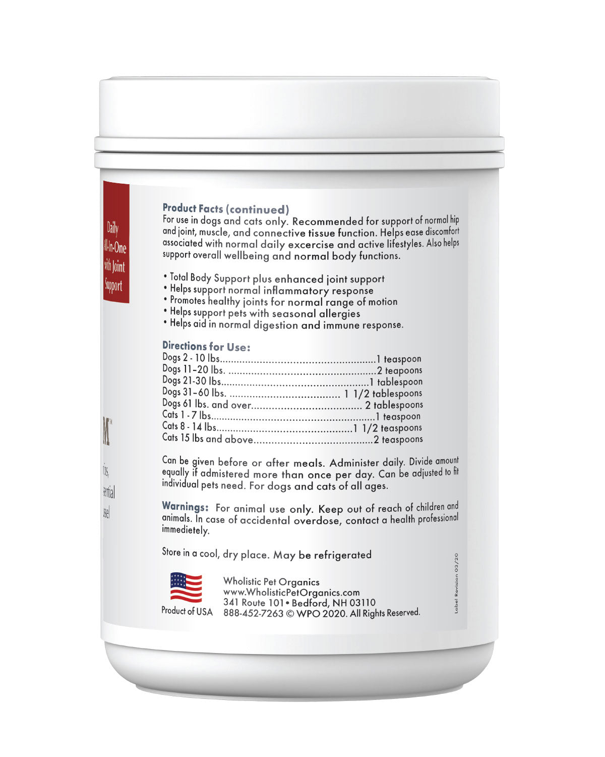 Natural Anti Inflammatory for Dogs Glucosamine + Green Lipped Mussel | Joint Mobility GLM