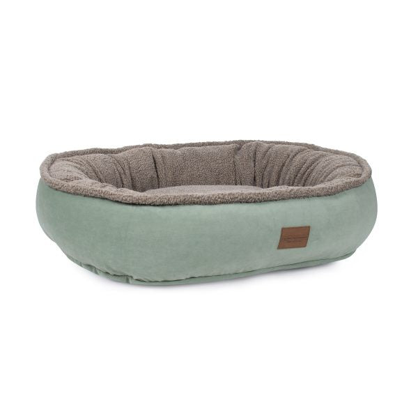 Microfiber & Tipped Berber Round Dog Bed