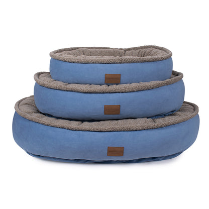 Microfiber & Tipped Berber Round Dog Bed