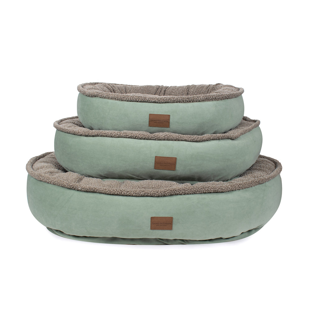 Microfiber & Tipped Berber Round Dog Bed