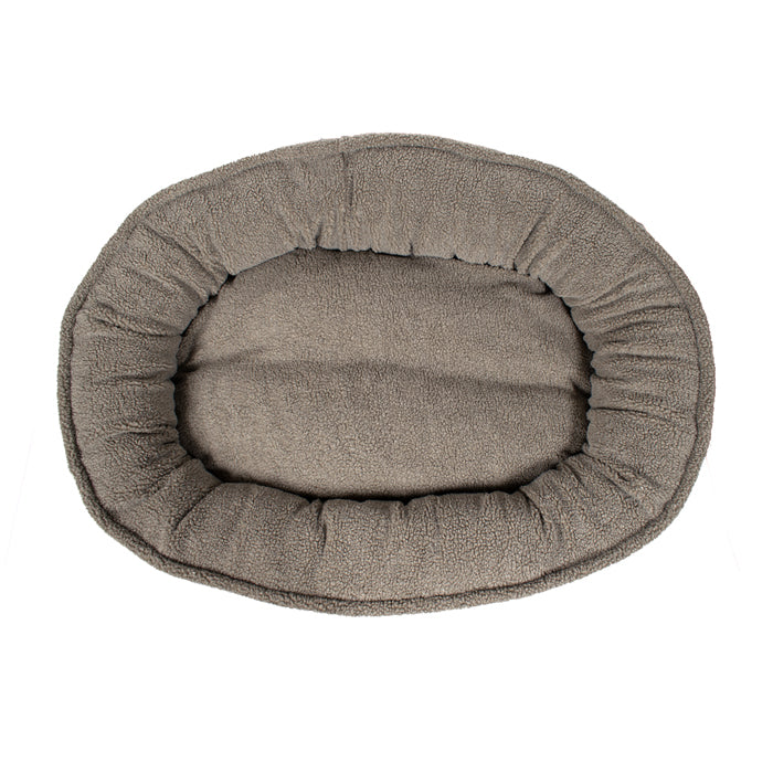 Microfiber & Tipped Berber Round Dog Bed