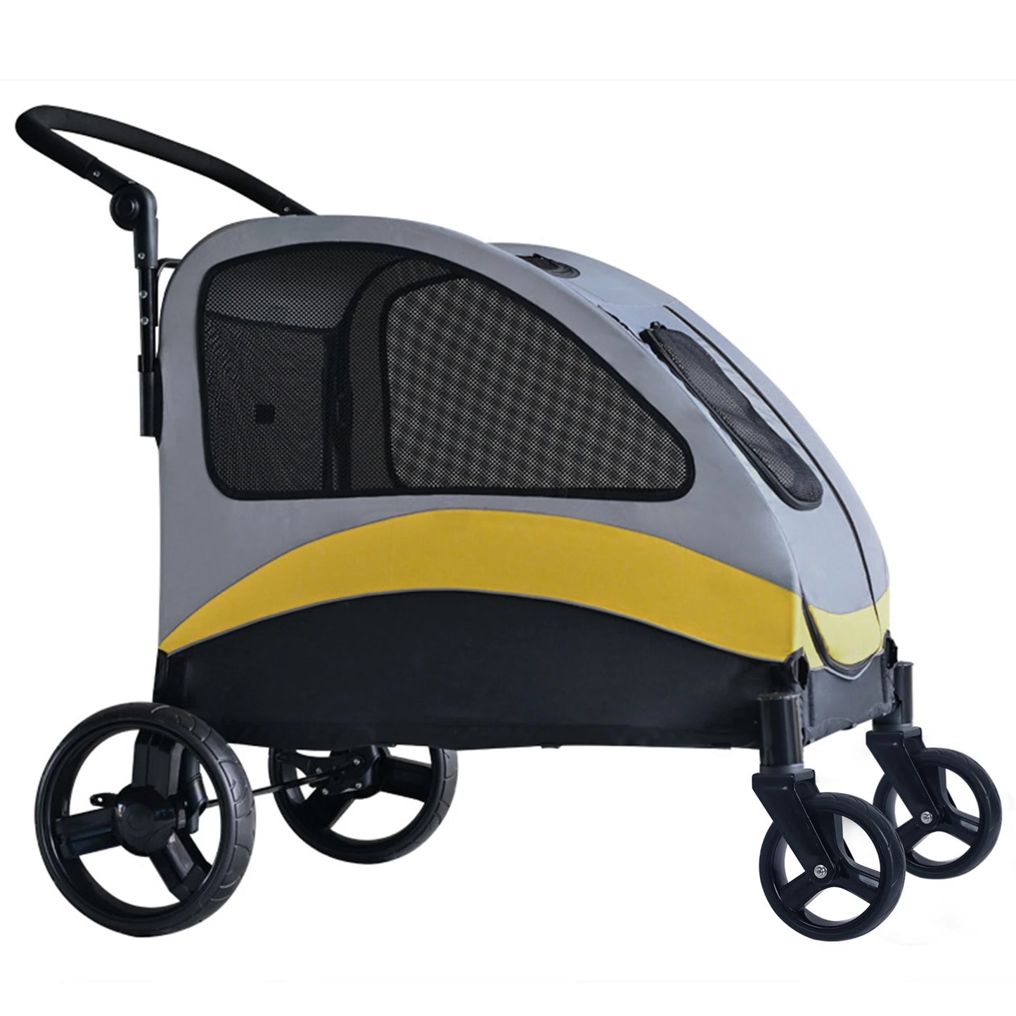 Foldable Dog Stroller 4 Wheels for Medium and  Large Dogs