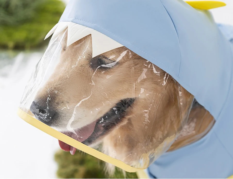 Large Dog Dinosaur Raincoat Full Cover Waterproof Protection