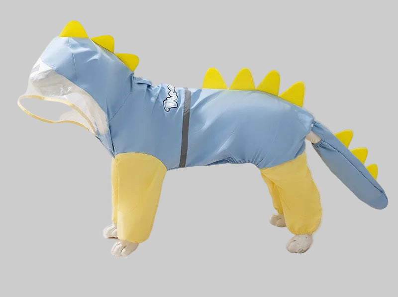Large Dog Dinosaur Raincoat Full Cover Waterproof Protection