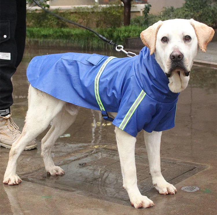 Waterproof Dog Raincoat with Reflective Trim