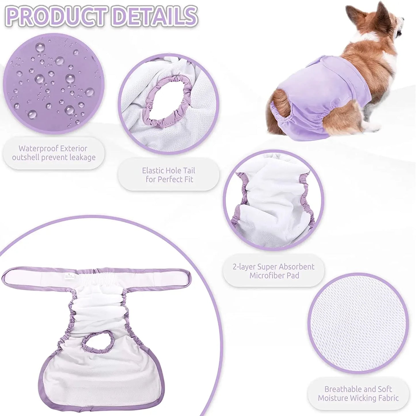 Reusable Female Dog Diapers