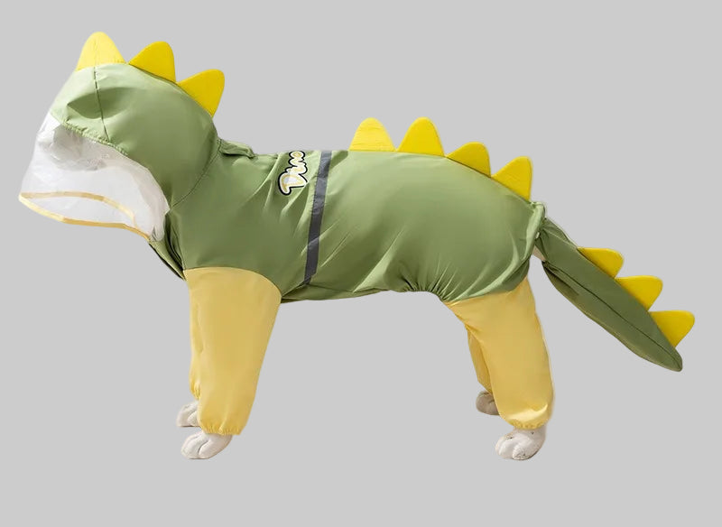 Large Dog Dinosaur Raincoat Full Cover Waterproof Protection