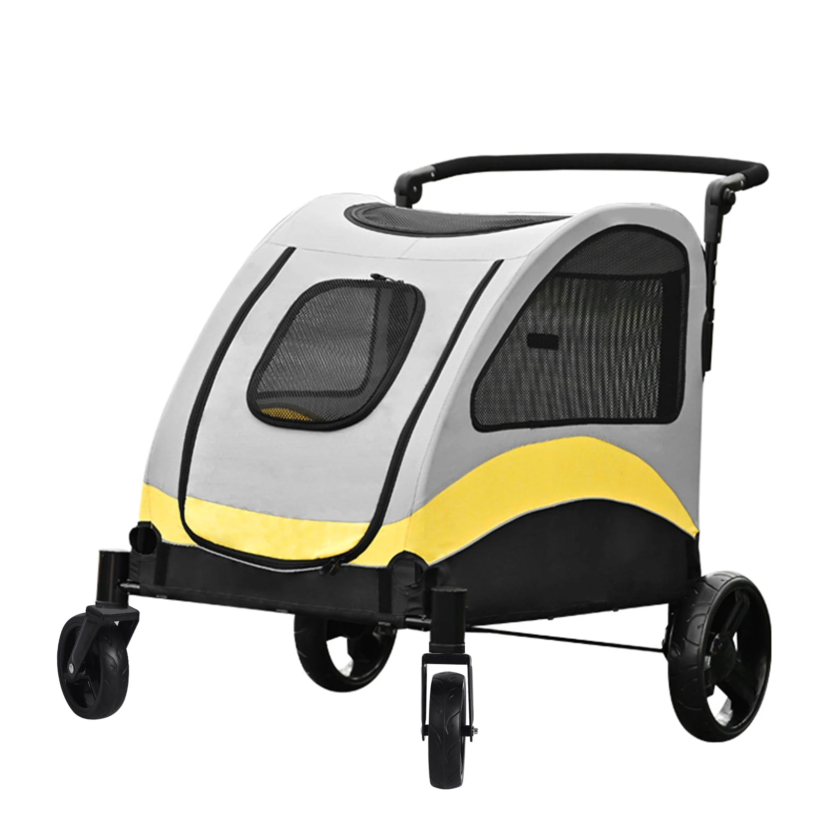 Foldable Dog Stroller 4 Wheels for Medium and  Large Dogs