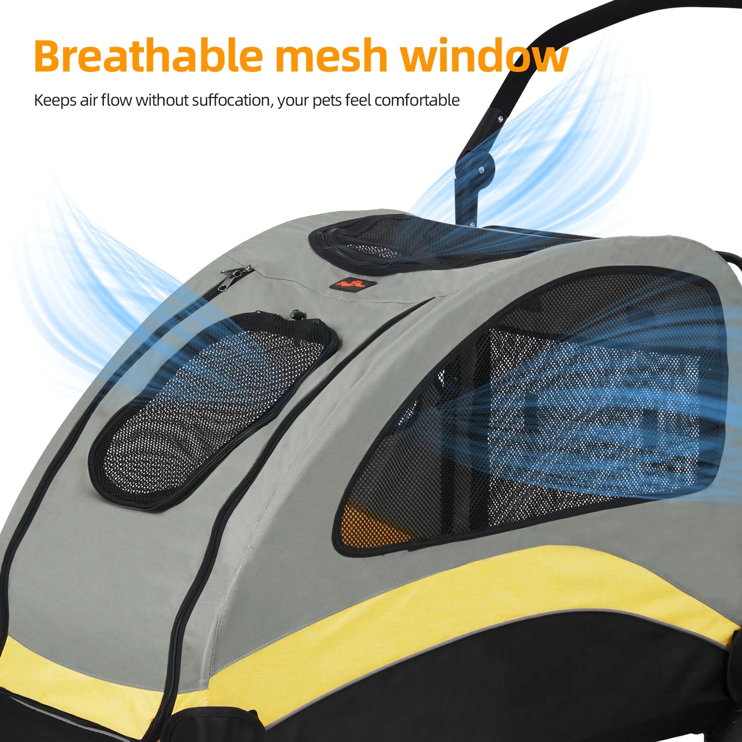 Foldable Dog Stroller 4 Wheels for Medium and  Large Dogs