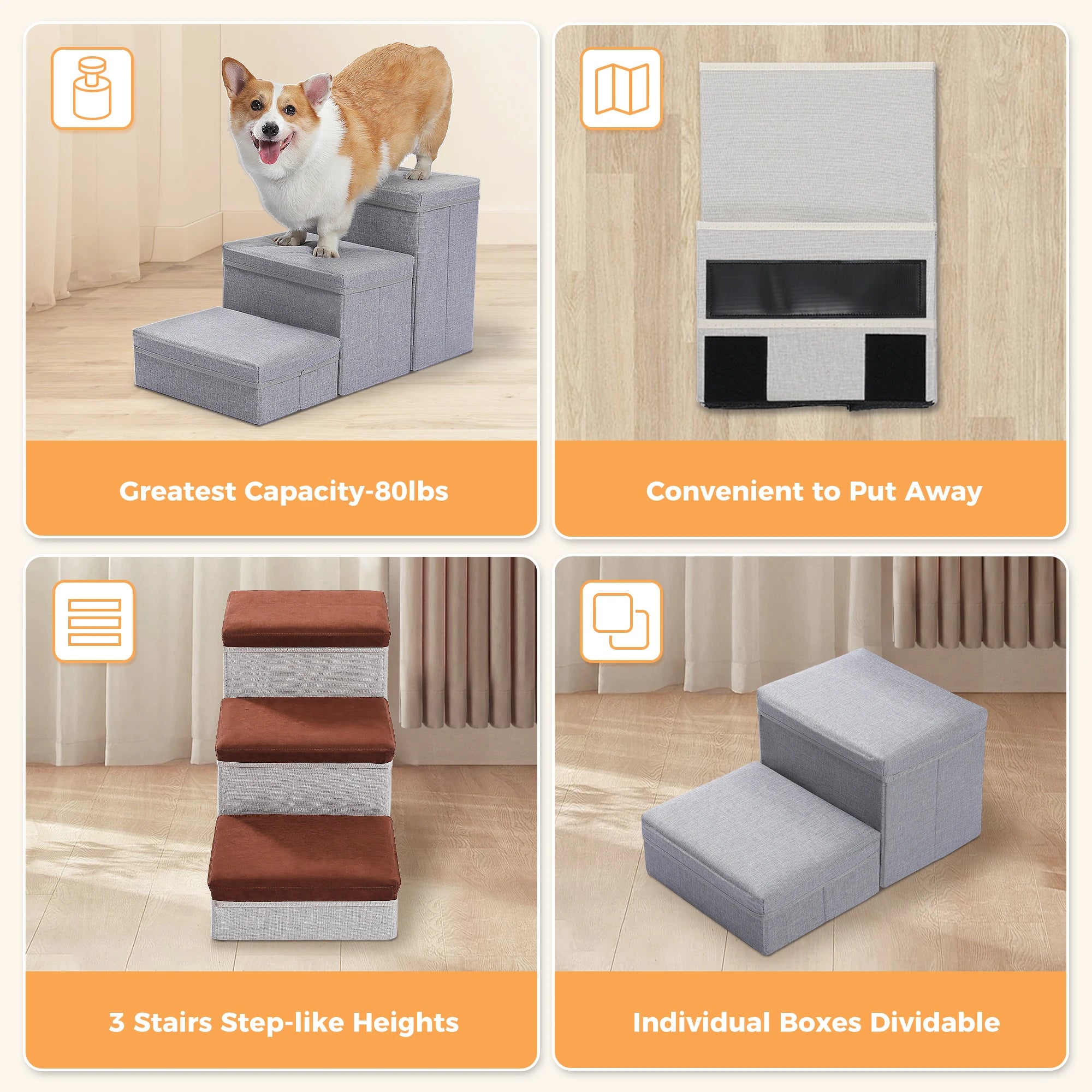 Foldable Dog Steps for Small Dogs