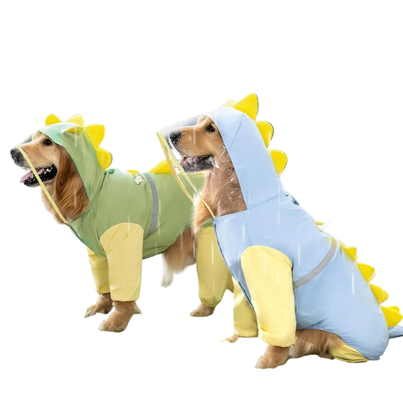 Large Dog Dinosaur Raincoat Full Cover Waterproof Protection