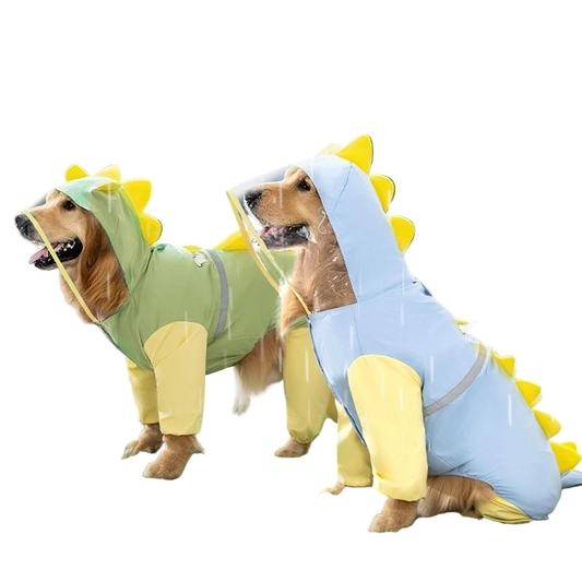 Large Dog Dinosaur Raincoat Full Cover Waterproof Protection