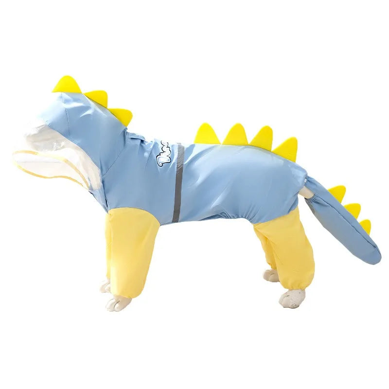 Large Dog Dinosaur Raincoat Full Cover Waterproof Protection