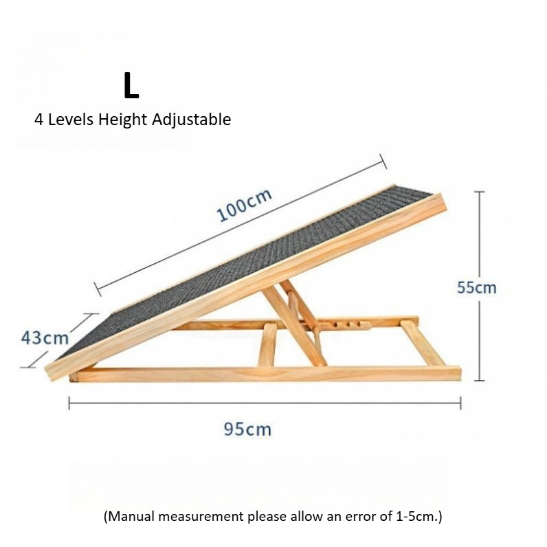 Adjustable, Foldable Dog Ramp for dogs up to 100 lbs