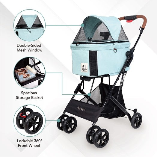 Travois Tri-Fold Pet Travel System Small Dog Stroller