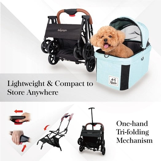 Travois Tri-Fold Pet Travel System Small Dog Stroller