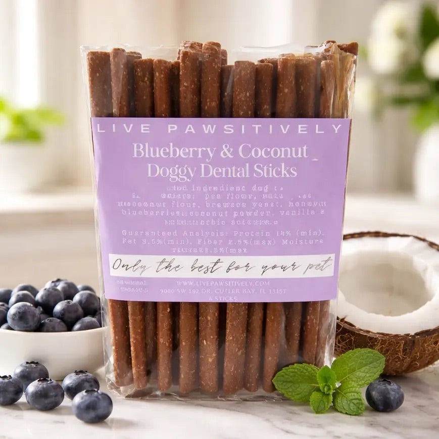 Blueberry and Coconut Dental Sticks for Dogs