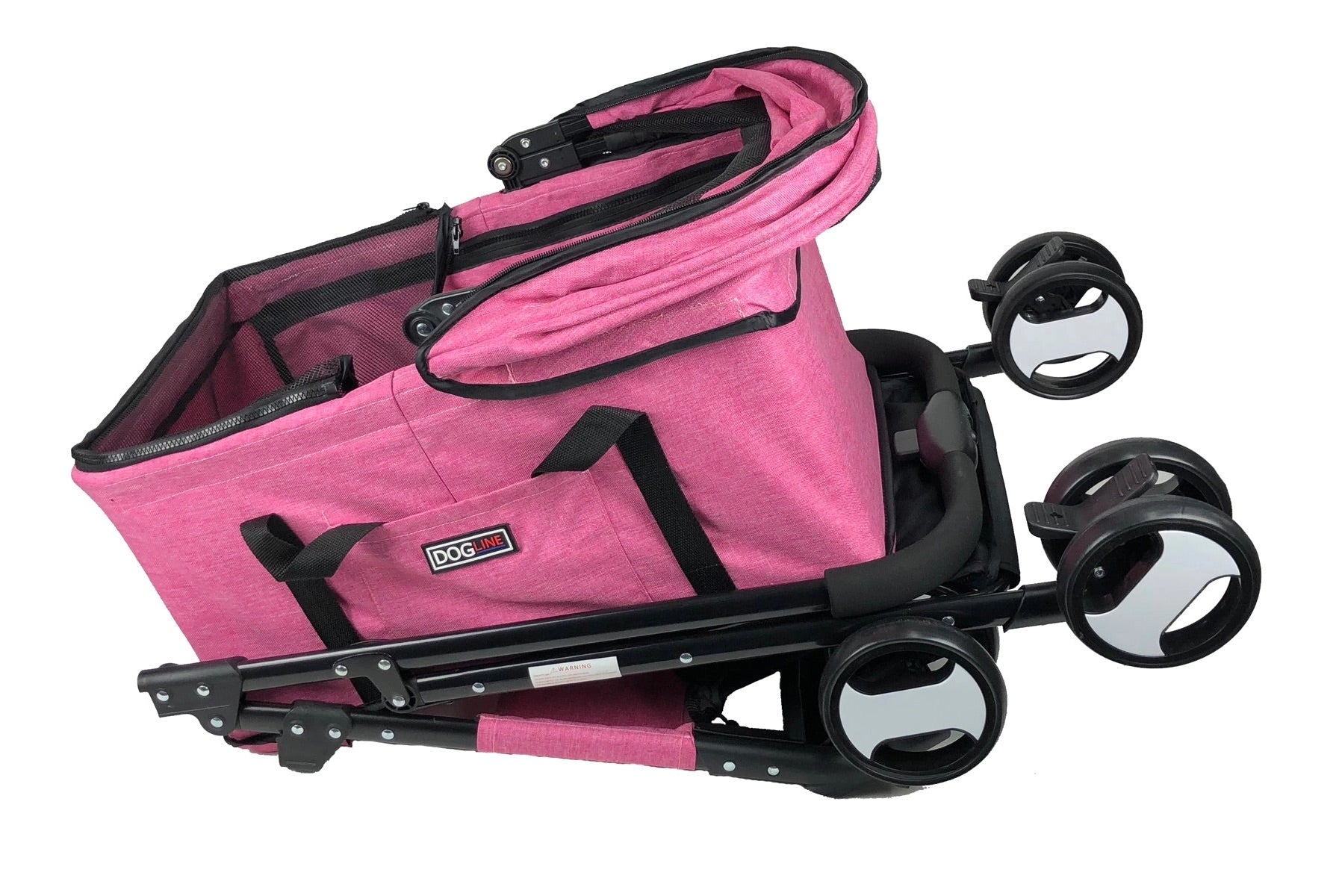 Dog stroller with detachable carrier