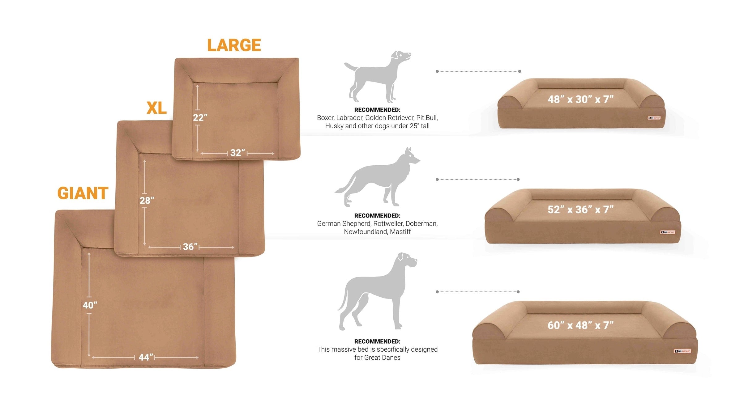 7" Orthopedic Dog Sofa Bed | Big Barker