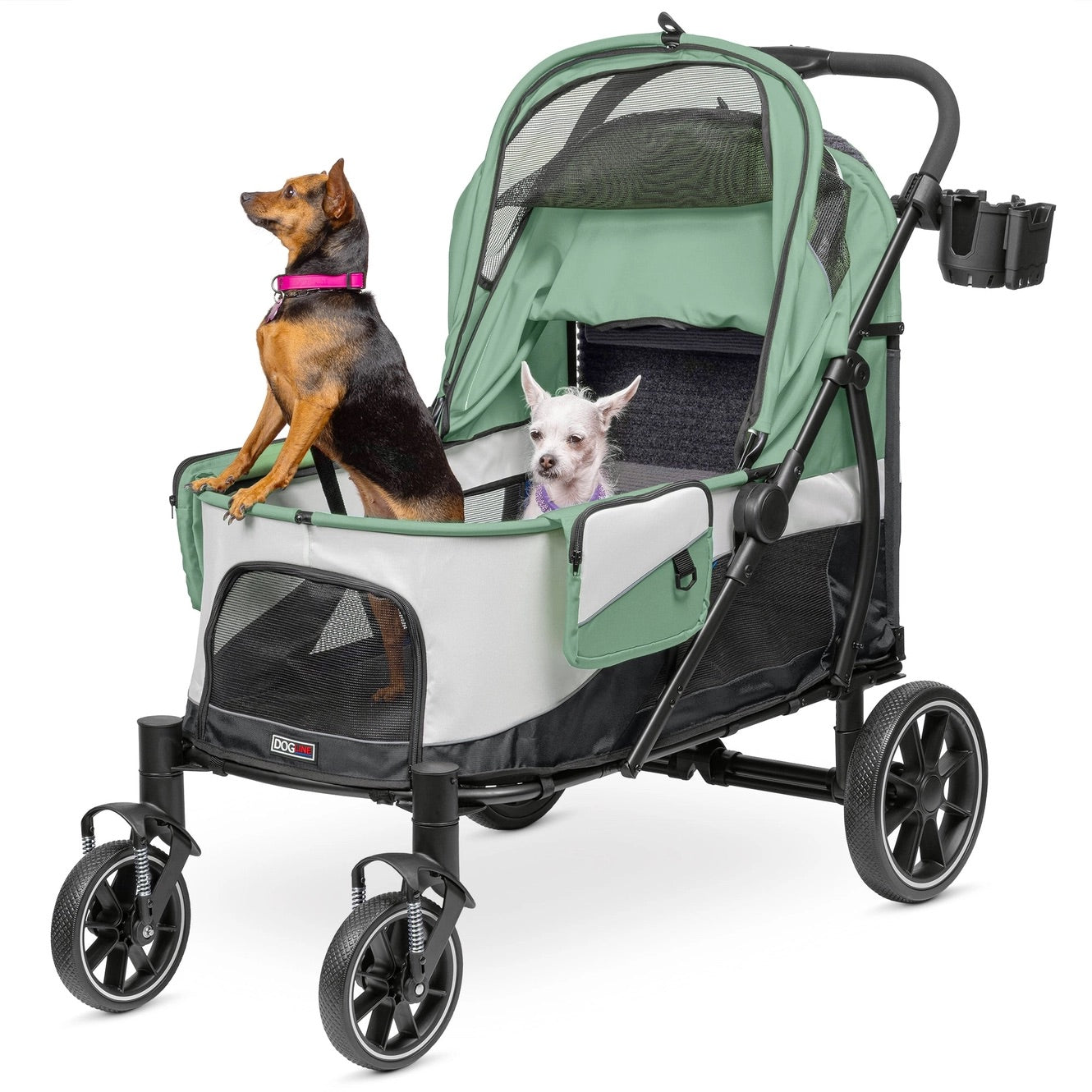 Powerhouse Pet Cruiser Stroller with Easy Access Ramp Orange/Blue