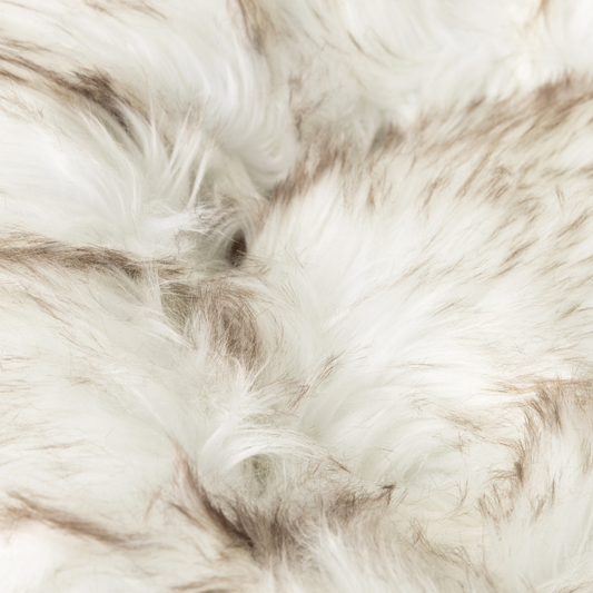 Close-up of fluffy white fur texture