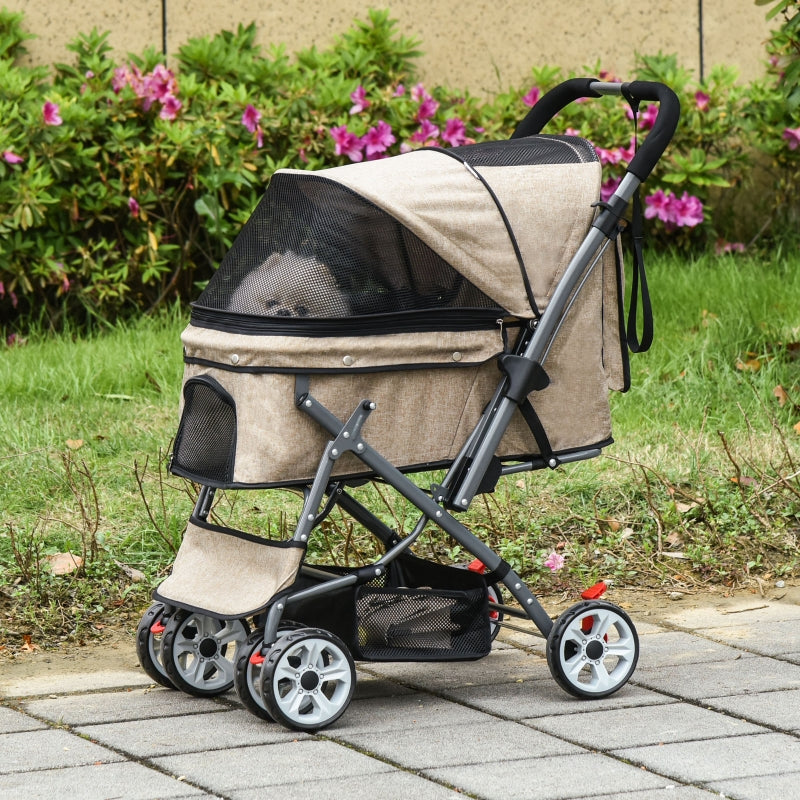 Pet Foldable Stroller with Reversible Handle