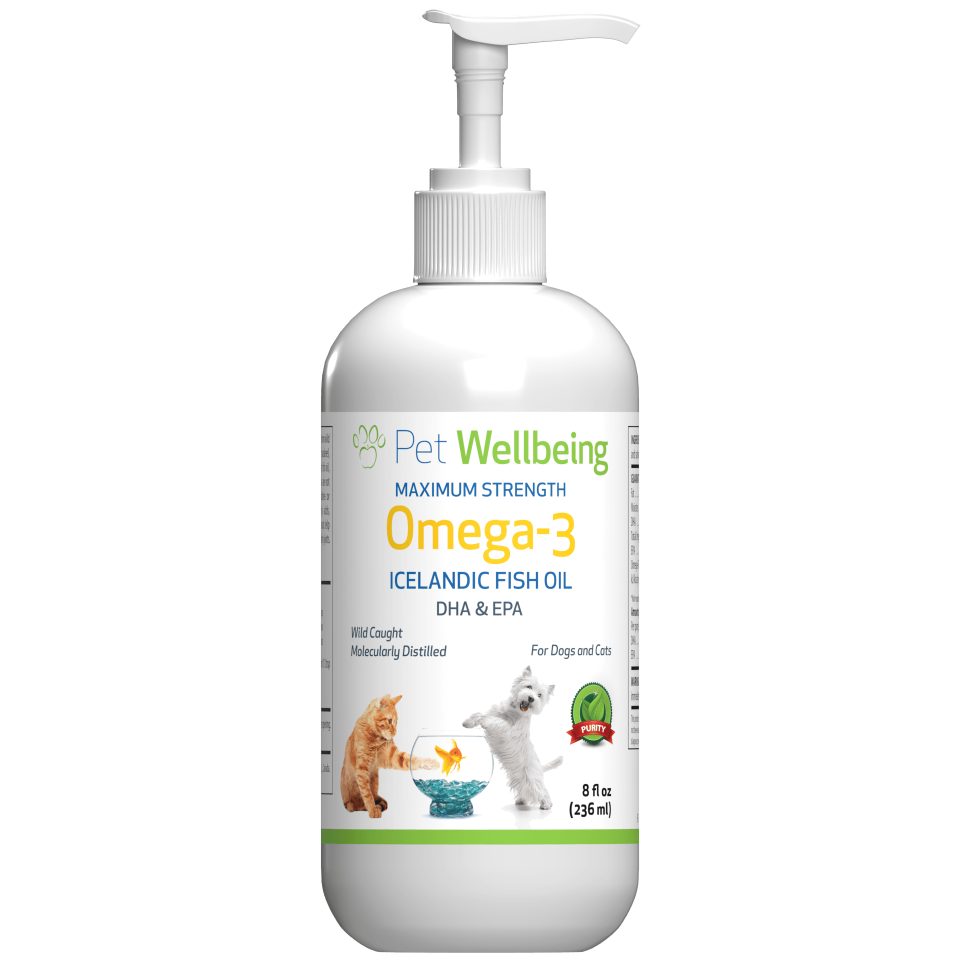 Pet Wellbeing Omega-3 Icelandic Fish Oil bottle