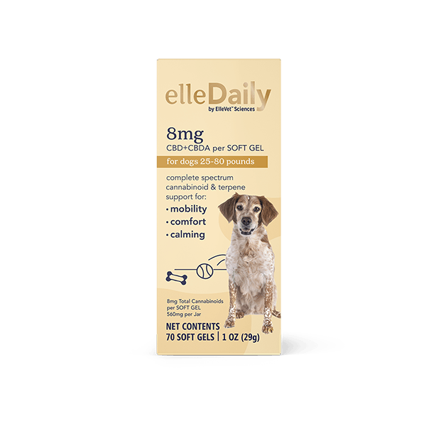 Ellepet Daily 8 mg CBD and CBDA soft gels