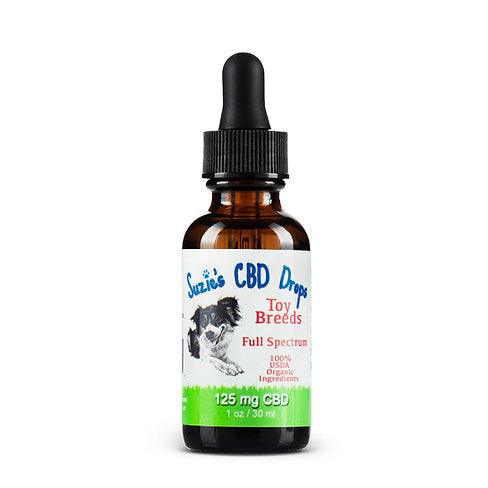 Suzie's CBD oil for dogs 125 mg in 1 oz bottle