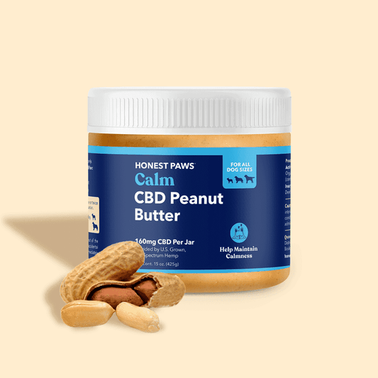Honest Paws Calm CBD Peanut Butter Jar for dogs